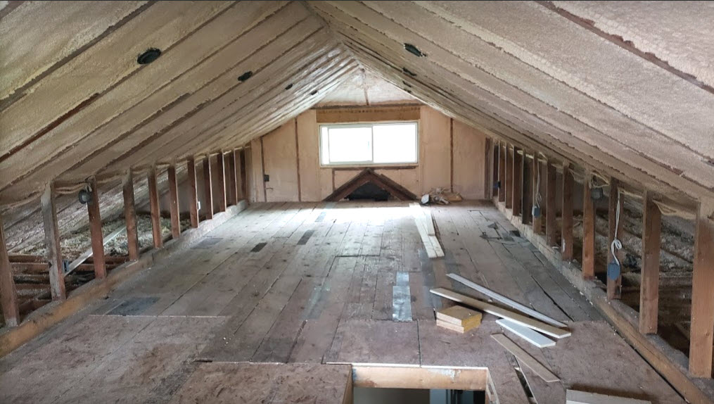 Attic Foam Insulation House