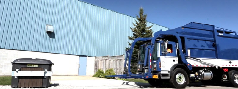 Front-Loader Truck vs. Garbage Bin