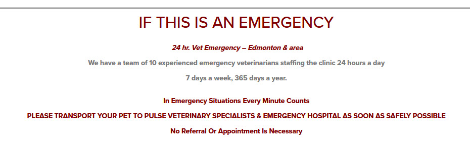 Emergency Vet Clinic Edmonton