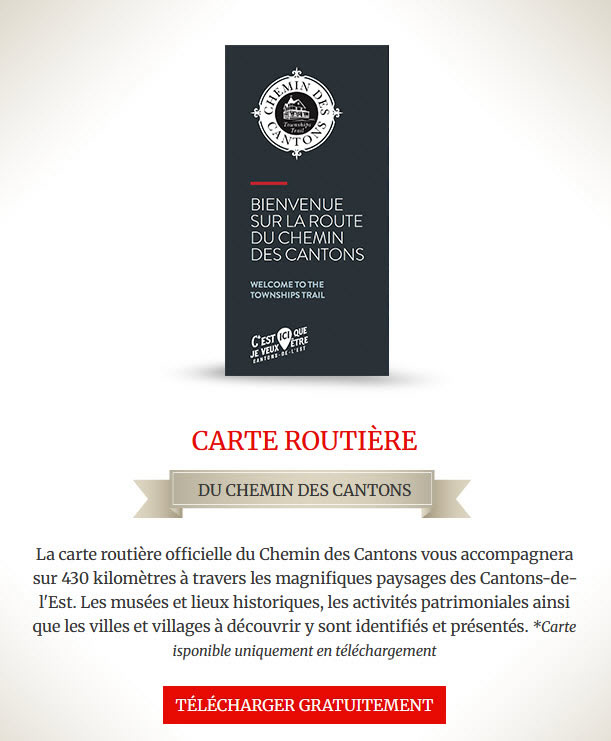 Carte Routiere des Cantons-de-l'Est